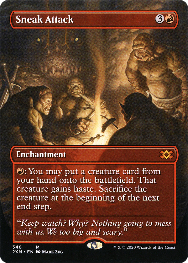 Sneak Attack (Borderless) (348) [Double Masters] foil - Deck Out Gaming