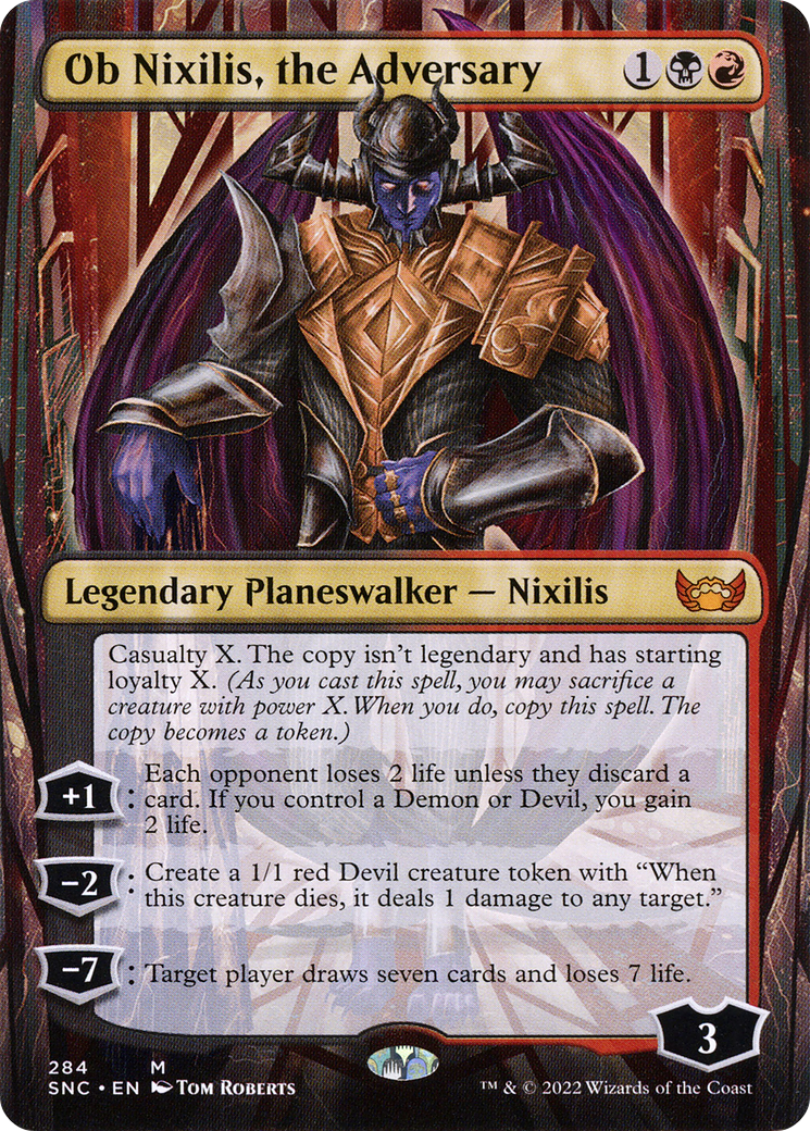 Ob Nixilis, the Adversary (Borderless) (284) [Streets of New Capenna] - Deck Out Gaming