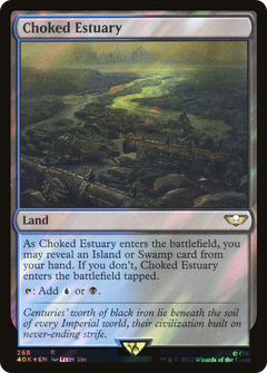 Choked Estuary (Surge Foil) (268) [Warhammer 40,000 Commander] foil - Deck Out Gaming