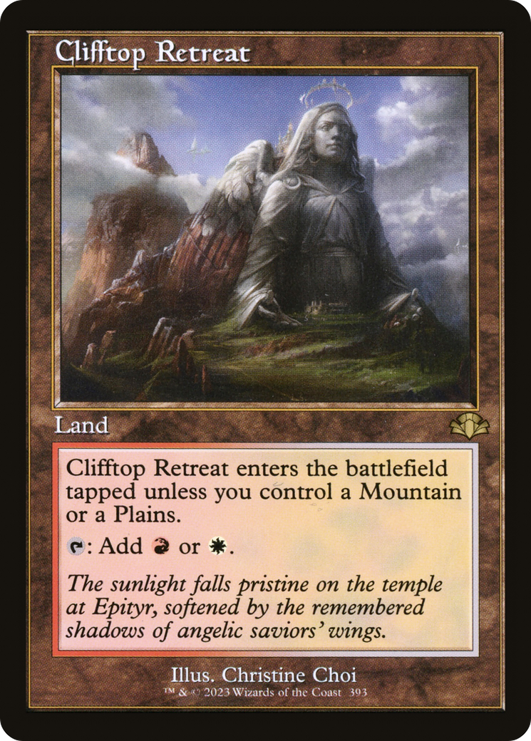 Clifftop Retreat (Retro Frame) (393) [Dominaria Remastered] foil - Deck Out Gaming