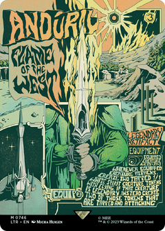 Anduril, Flame of the West (Borderless Poster) (746) [The Lord of the Rings: Tales of Middle-earth] foil - Deck Out Gaming