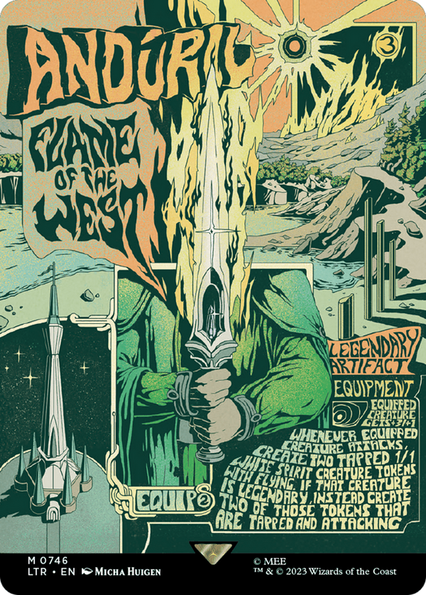 Anduril, Flame of the West (Borderless Poster) (746) [The Lord of the Rings: Tales of Middle-earth] - Deck Out Gaming