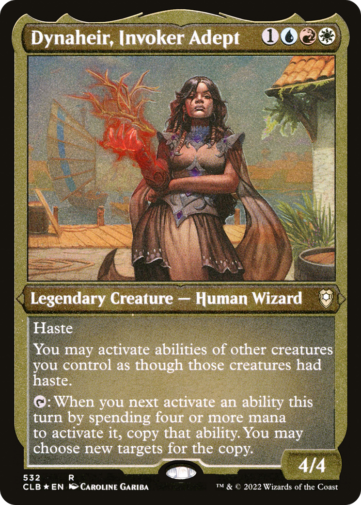 Dynaheir, Invoker Adept (532) [Commander Legends: Battle for Baldur's Gate] etched - Deck Out Gaming