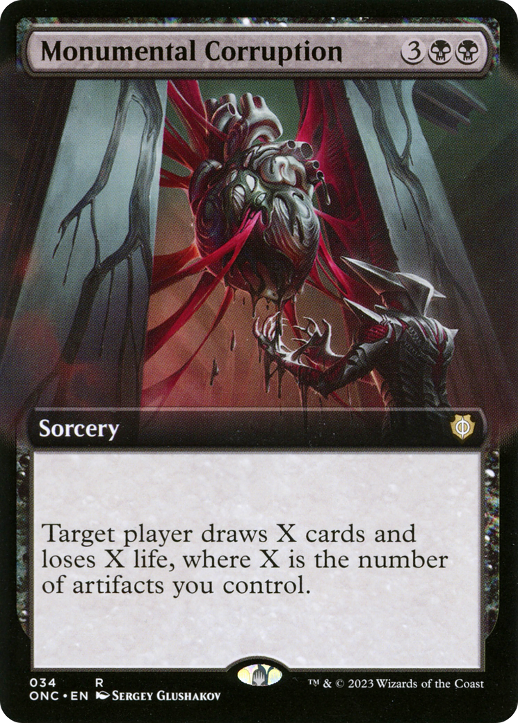 Monumental Corruption (Extended Art) (34) [Phyrexia: All Will Be One Commander] - Deck Out Gaming