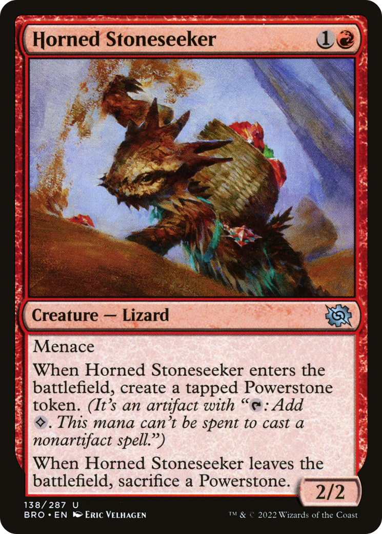 Horned Stoneseeker (138) [The Brothers' War] - Deck Out Gaming
