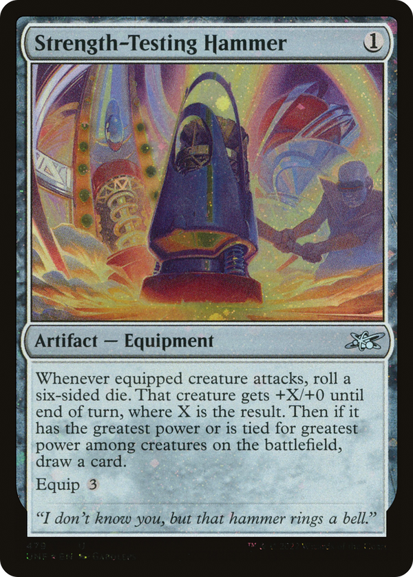 Strength-Testing Hammer (Galaxy Foil) (479) [Unfinity] foil - Deck Out Gaming