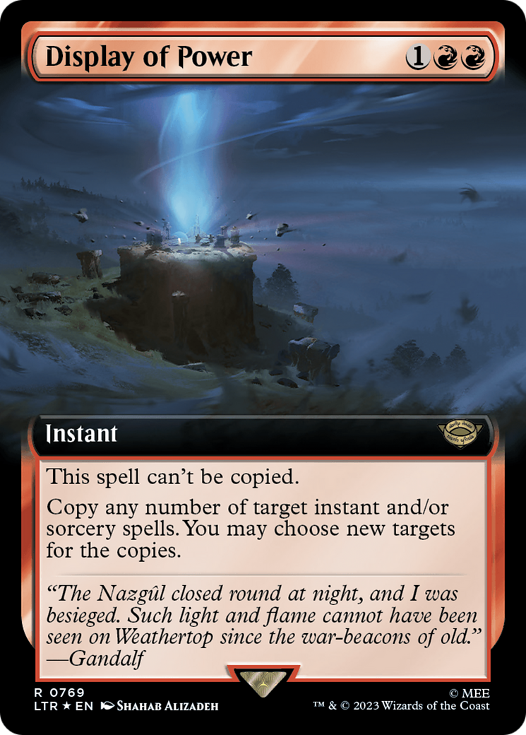 Display of Power (Extended Art) (Surge Foil) (769) [The Lord of the Rings: Tales of Middle-earth] foil - Deck Out Gaming