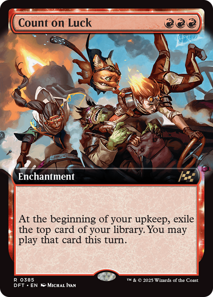 Count on Luck (Extended Art) (385) [Aetherdrift] foil - Deck Out Gaming