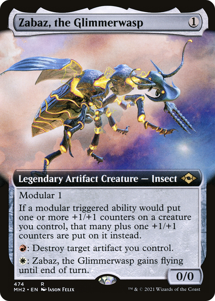 Zabaz, the Glimmerwasp (Extended Art) (474) [Modern Horizons 2] - Deck Out Gaming