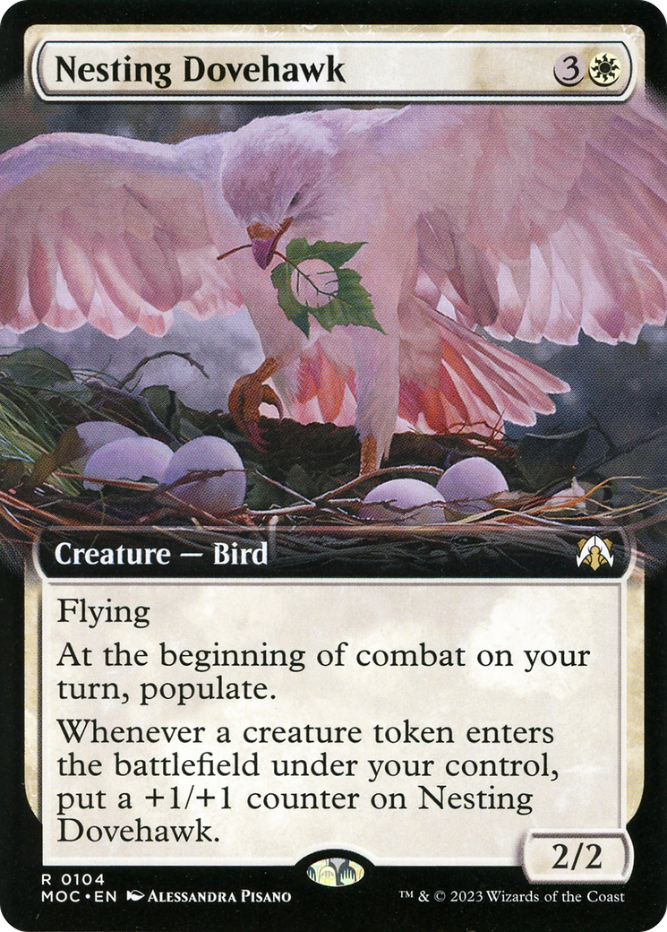 Nesting Dovehawk (Extended Art) (104) [March of the Machine Commander] - Deck Out Gaming