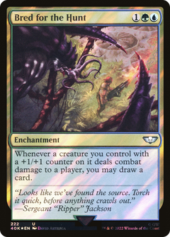 Bred for the Hunt (Surge Foil) (222) [Warhammer 40,000 Commander] foil - Deck Out Gaming