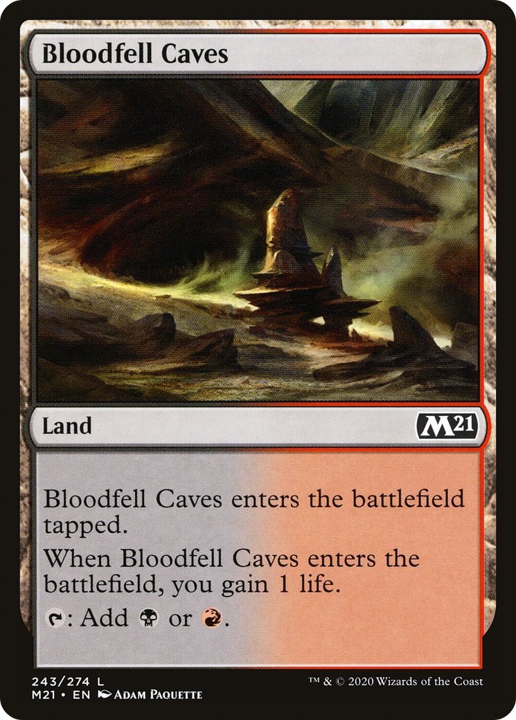 Bloodfell Caves (243) [Core Set 2021] foil - Deck Out Gaming