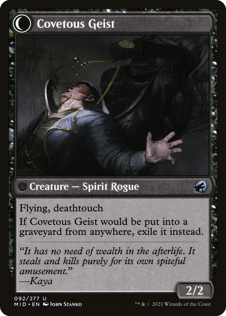 Covert Cutpurse // Covetous Geist (92) [Innistrad: Midnight Hunt] - Deck Out Gaming