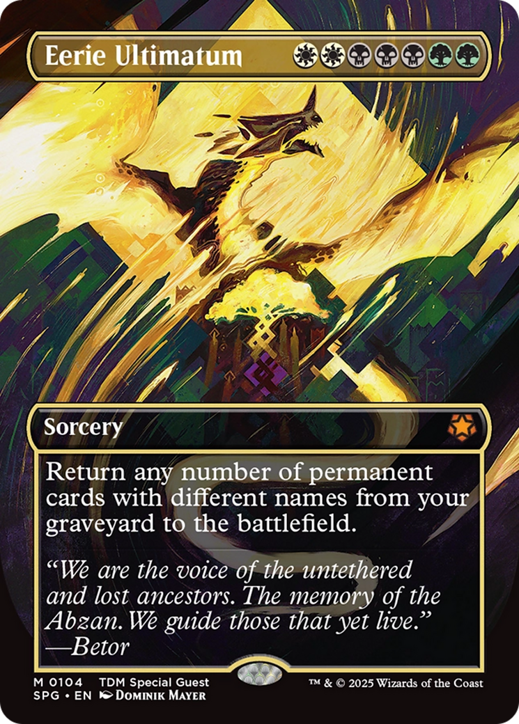 Eerie Ultimatum (Borderless) (104) [Special Guests] foil - Deck Out Gaming