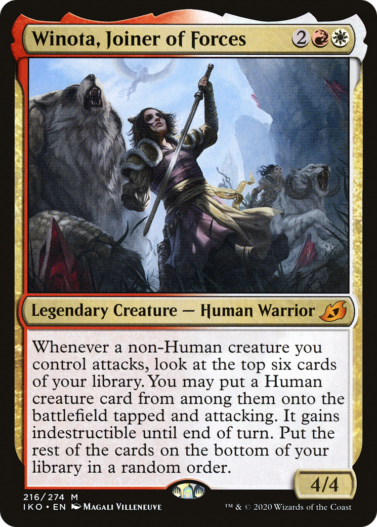 Winota, Joiner of Forces (216) [Ikoria: Lair of Behemoths] foil - Deck Out Gaming