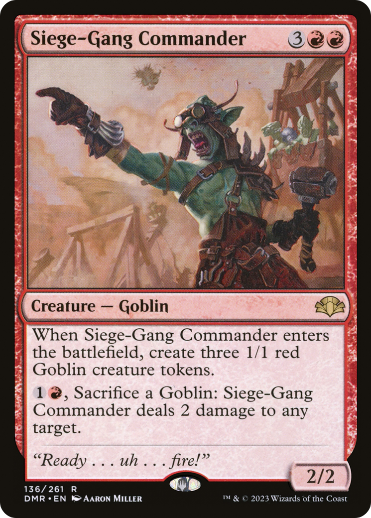 Siege-Gang Commander (136) [Dominaria Remastered] foil - Deck Out Gaming