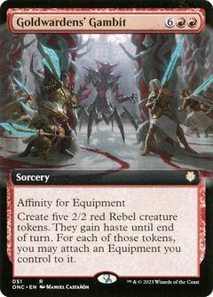 Goldwardens' Gambit (Extended Art) (51) [Phyrexia: All Will Be One Commander] - Deck Out Gaming
