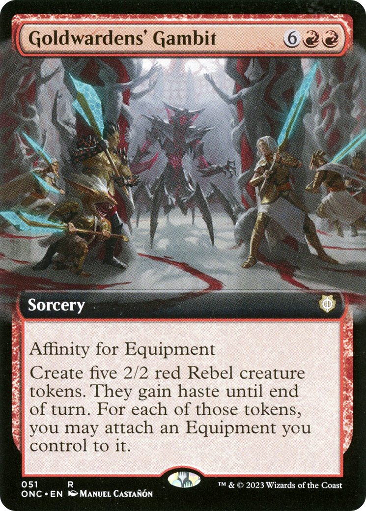 Goldwardens' Gambit (Extended Art) (51) [Phyrexia: All Will Be One Commander] - Deck Out Gaming