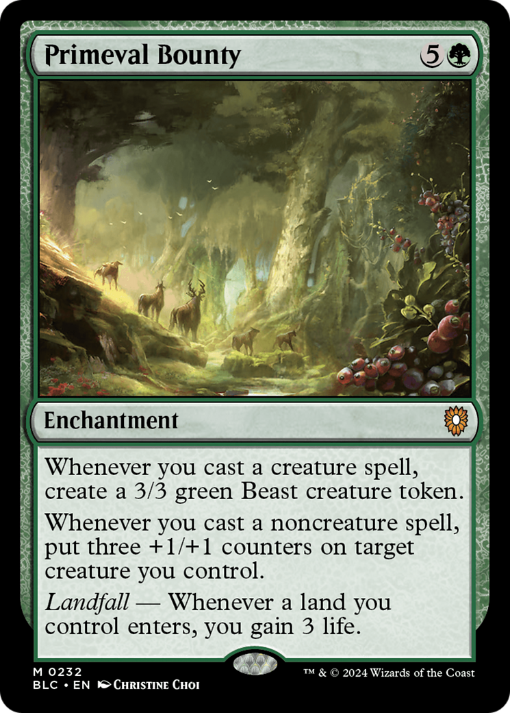 Primeval Bounty (232) [Bloomburrow Commander] - Deck Out Gaming