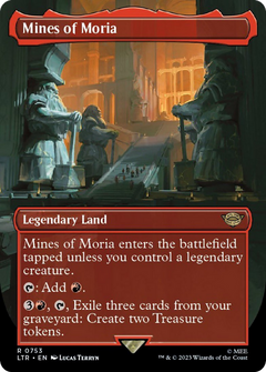 Mines of Moria (Borderless) (Surge Foil) (753) [The Lord of the Rings: Tales of Middle-earth] foil - Deck Out Gaming