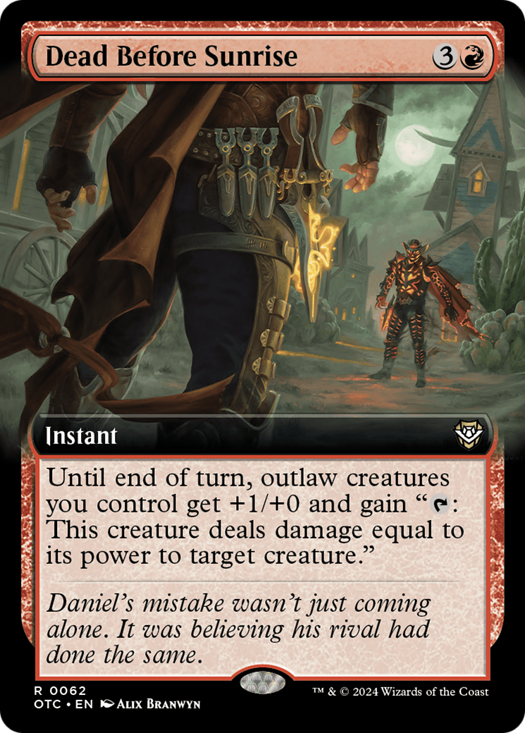 Dead Before Sunrise (Extended Art) (62) [Outlaws of Thunder Junction Commander] - Deck Out Gaming