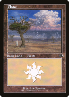 Plains (403) (Retro Frame) (403) [Dominaria Remastered] foil - Deck Out Gaming