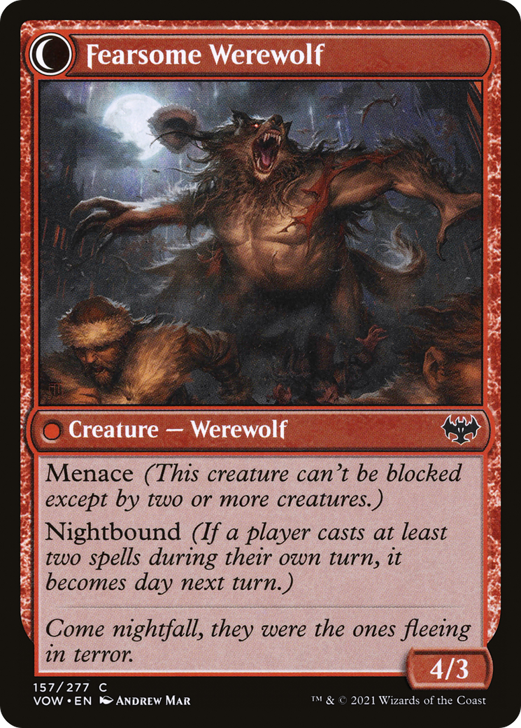Fearful Villager (157) [Innistrad: Crimson Vow] foil - Deck Out Gaming