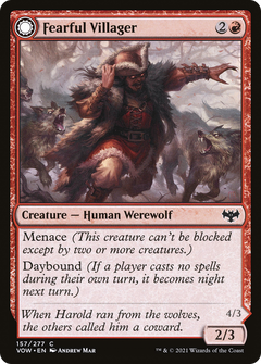 Fearful Villager (157) [Innistrad: Crimson Vow] foil - Deck Out Gaming