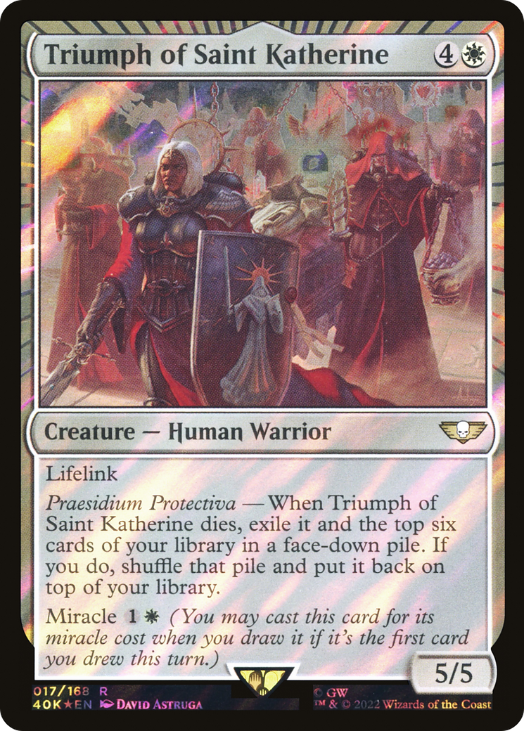 Triumph of Saint Katherine (Surge Foil) (17) [Warhammer 40,000 Commander] foil - Deck Out Gaming