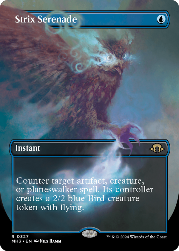 Strix Serenade (Borderless) (327) [Modern Horizons 3] foil - Deck Out Gaming