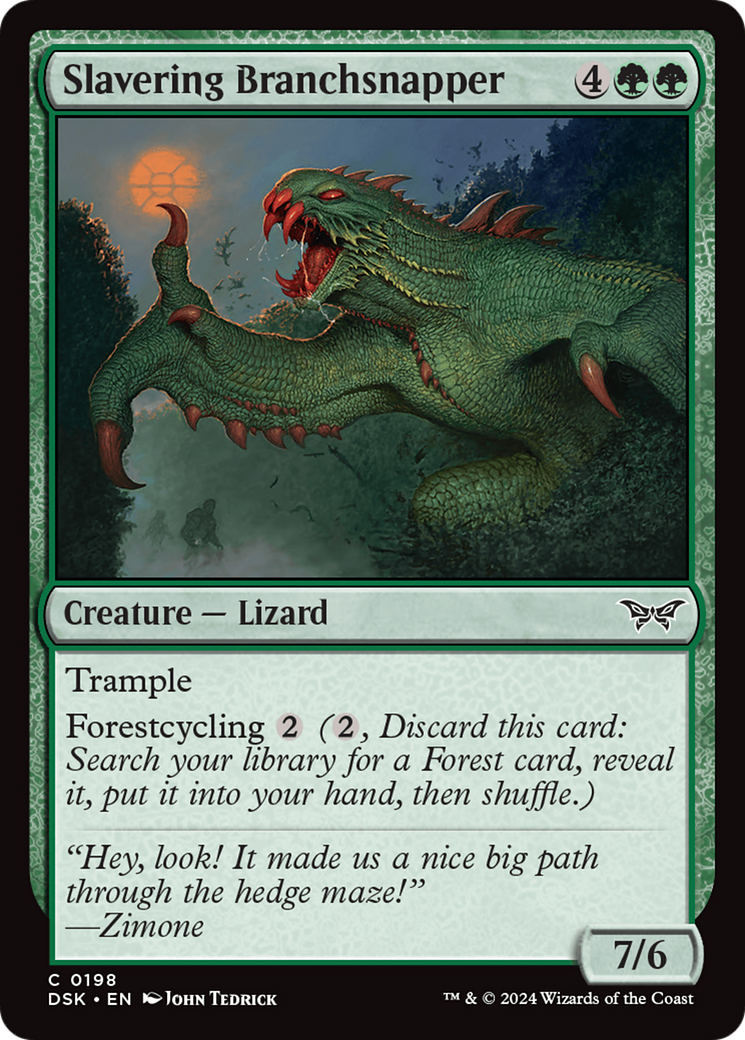 Slavering Branchsnapper (198) [Duskmourn: House of Horror] foil - Deck Out Gaming