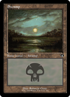 Swamp (444) (Retro Frame) (444) [Commander Masters] foil - Deck Out Gaming