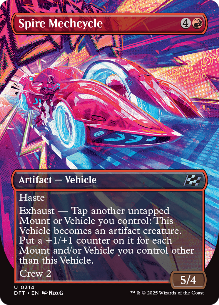 Spire Mechcycle (Borderless) (314) [Aetherdrift] foil - Deck Out Gaming