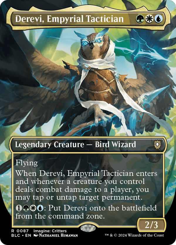 Derevi, Empyrial Tactician (Borderless) (87) [Bloomburrow Commander] foil - Deck Out Gaming