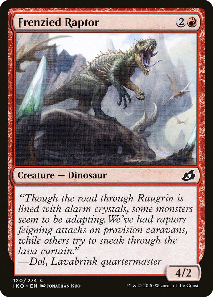 Frenzied Raptor (120) [Ikoria: Lair of Behemoths] foil - Deck Out Gaming