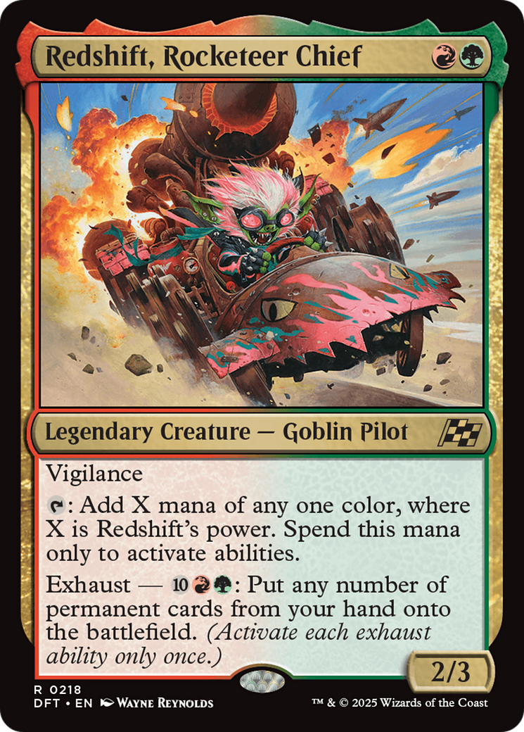 Redshift, Rocketeer Chief (218) [Aetherdrift] foil - Deck Out Gaming