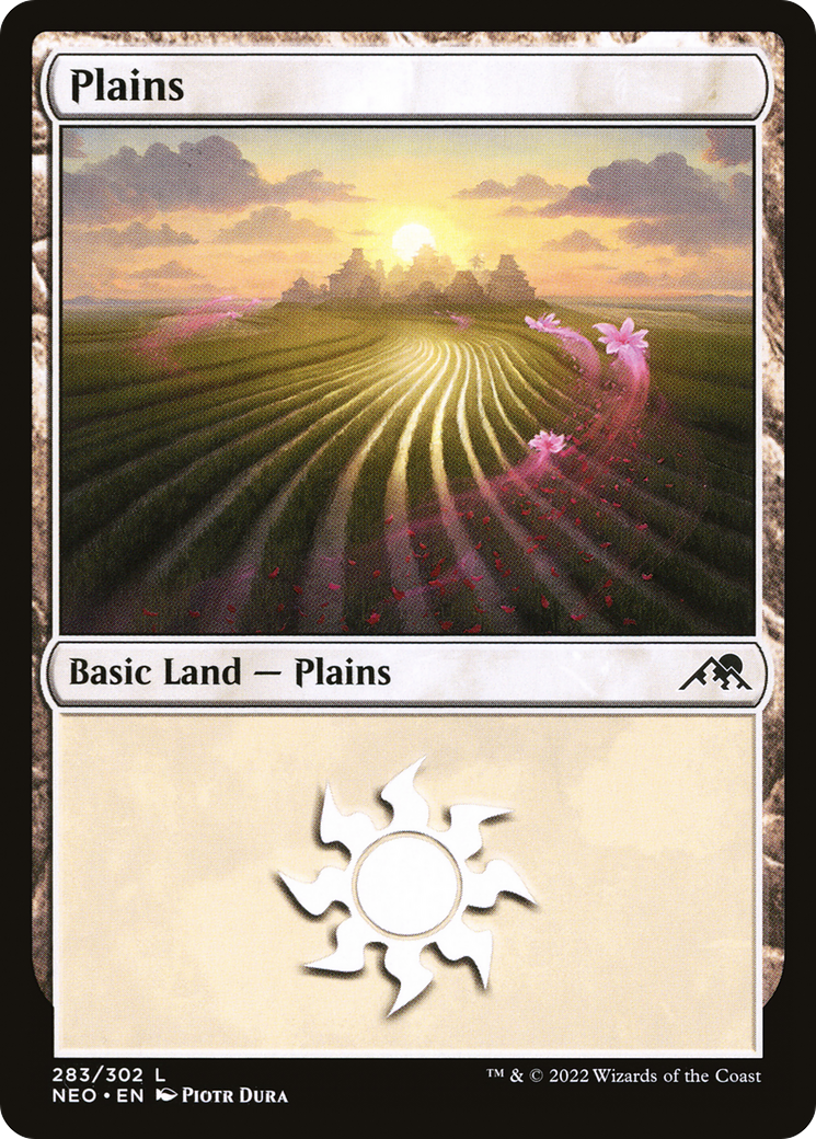 Plains (283) (283) [Kamigawa: Neon Dynasty] foil - Deck Out Gaming
