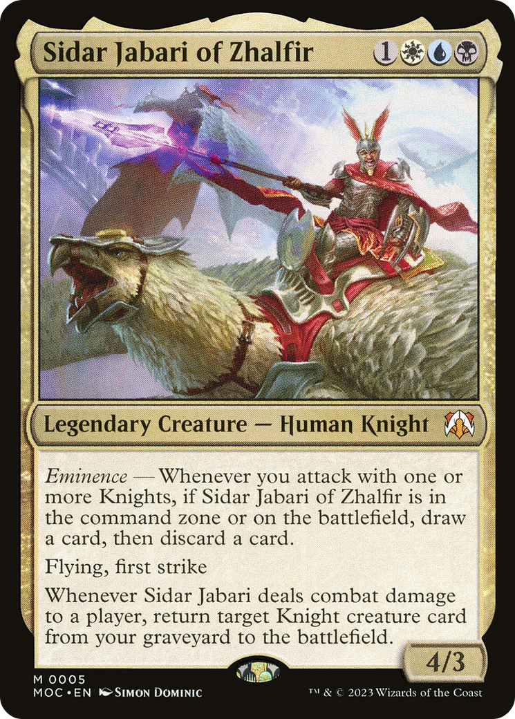 Sidar Jabari of Zhalfir (5) [March of the Machine Commander] - Deck Out Gaming