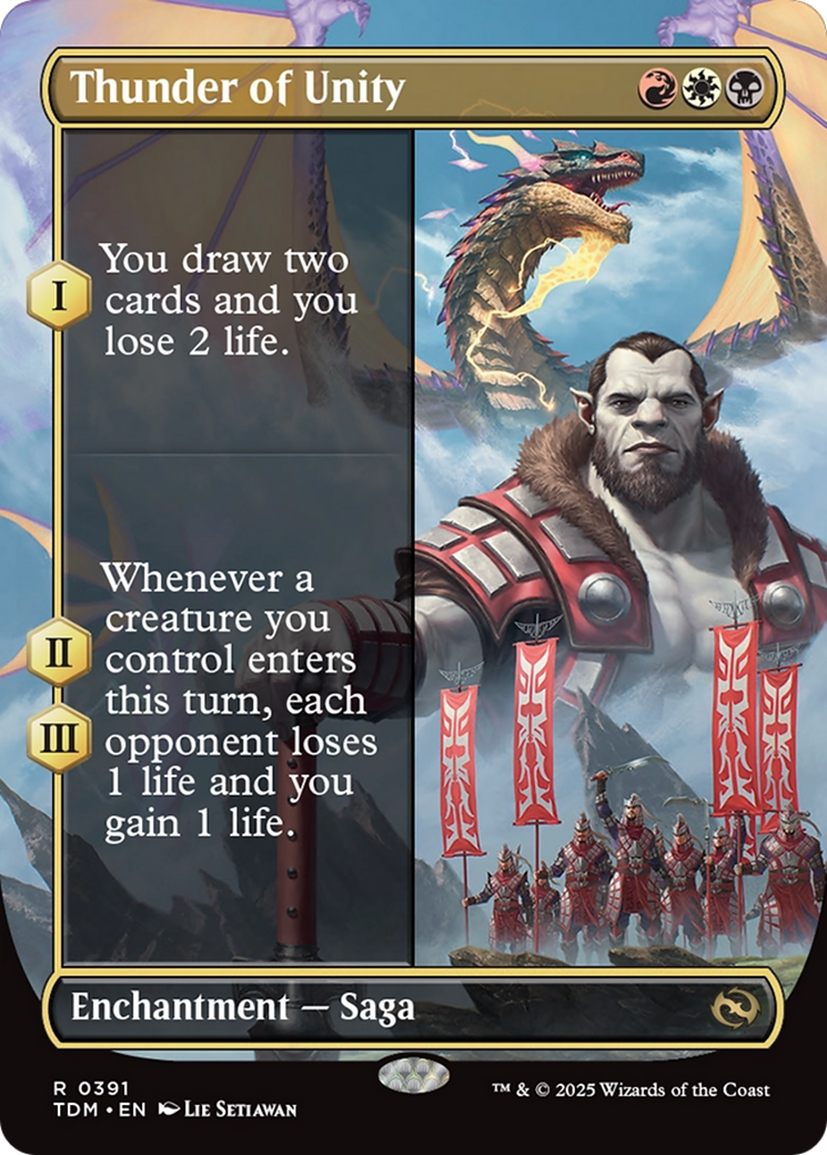 Thunder of Unity (Borderless) (391) [Tarkir: Dragonstorm] foil - Deck Out Gaming