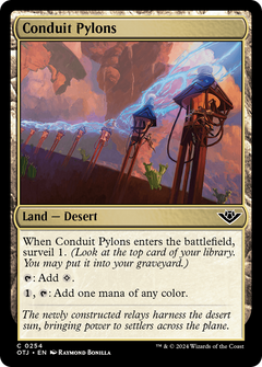 Conduit Pylons (254) [Outlaws of Thunder Junction] foil - Deck Out Gaming