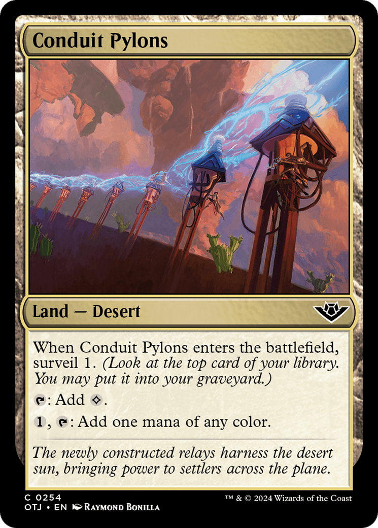 Conduit Pylons (254) [Outlaws of Thunder Junction] foil - Deck Out Gaming