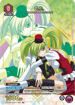 C.C. (005) (C*) (UE04BT/CGH-1-005) [Code Geass: Lelouch of the Rebellion] Foil - Deck Out Gaming