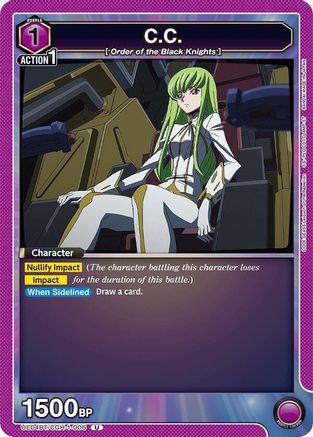 C.C. (006) (UE04BT/CGH-1-006) [Code Geass: Lelouch of the Rebellion] - Deck Out Gaming