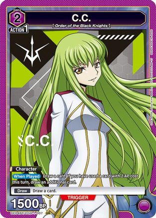 C.C. (007) (UE04BT/CGH-1-007) [Code Geass: Lelouch of the Rebellion] Foil - Deck Out Gaming