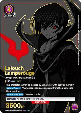 Lelouch Lamperouge (017) (SR***) (UE04BT/CGH-1-017) [Code Geass: Lelouch of the Rebellion] Foil - Deck Out Gaming