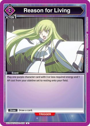 Reason for Living (UE04BT/CGH-1-028) [Code Geass: Lelouch of the Rebellion] - Deck Out Gaming