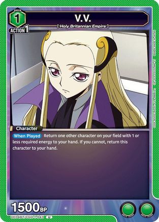 V.V. (UE04BT/CGH-1-043) [Code Geass: Lelouch of the Rebellion] - Deck Out Gaming