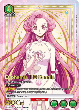 Euphemia li Britannia (047) (SR**) (UE04BT/CGH-1-047) [Code Geass: Lelouch of the Rebellion] Foil - Deck Out Gaming