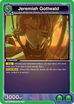 Jeremiah Gottwald (052) (UE04BT/CGH-1-052) [Code Geass: Lelouch of the Rebellion] Foil - Deck Out Gaming