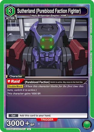 Sutherland (Pureblood Faction Fighter) (UE04BT/CGH-1-057) [Code Geass: Lelouch of the Rebellion] - Deck Out Gaming